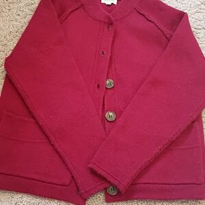 Roolee Red Women's Cardigan Sweater